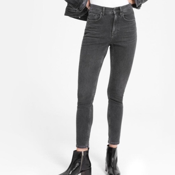 dark grey high waisted skinny jeans